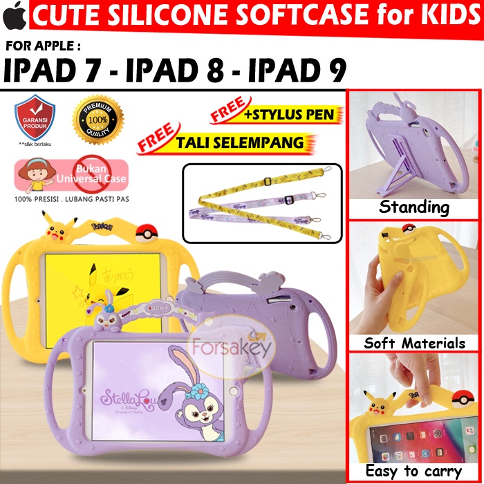 ipad generasi 7 8 9 7th 8th 9th gen 10 2 inch 2019 2020 2021 standing soft case casing cover sarung 