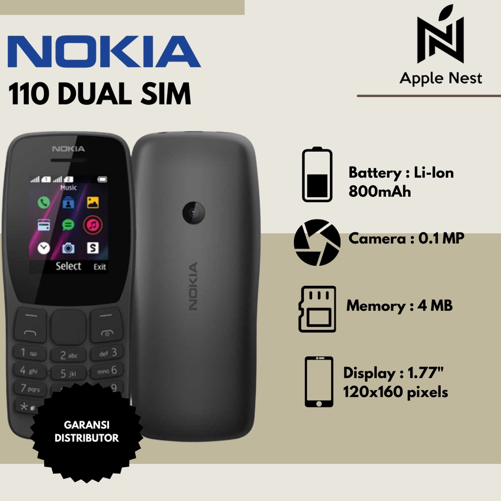 Nokia 110 Dual Garansi Distributor