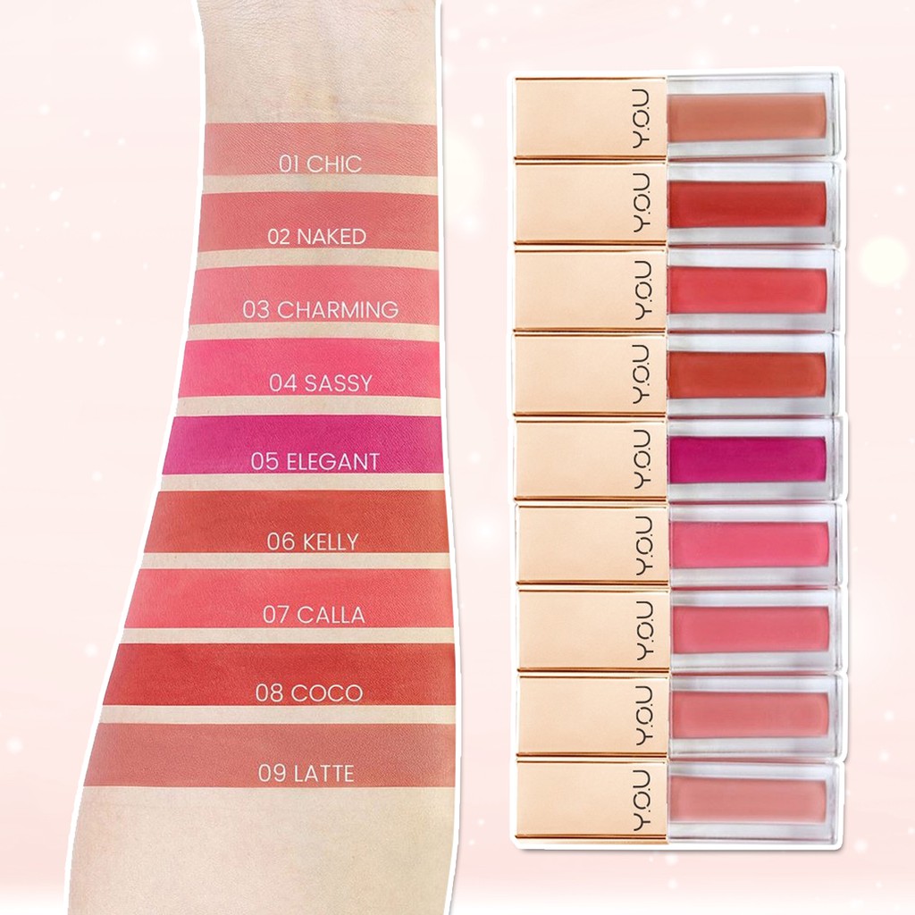 YOU The Gold One Rouge Velvet Matte Lip Cream  4.5 g [ Quick Dry and Non-transfer / Long-lasting ]