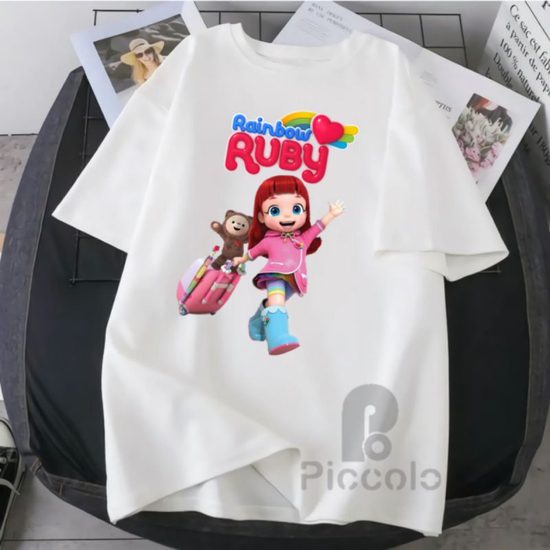 BAJU KAOS ANAK RUBY RAINBOW BAHAN ATASAN ANAK