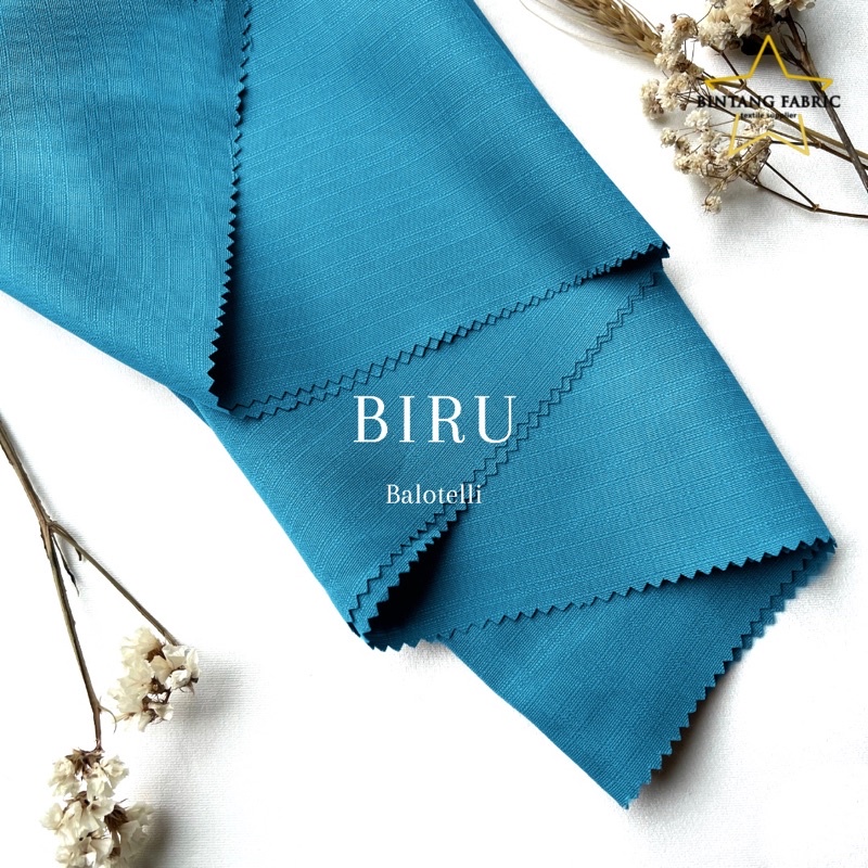 Bahan Bintang Fabric Kain Baloteli Polosan 1 meter-Biru 10