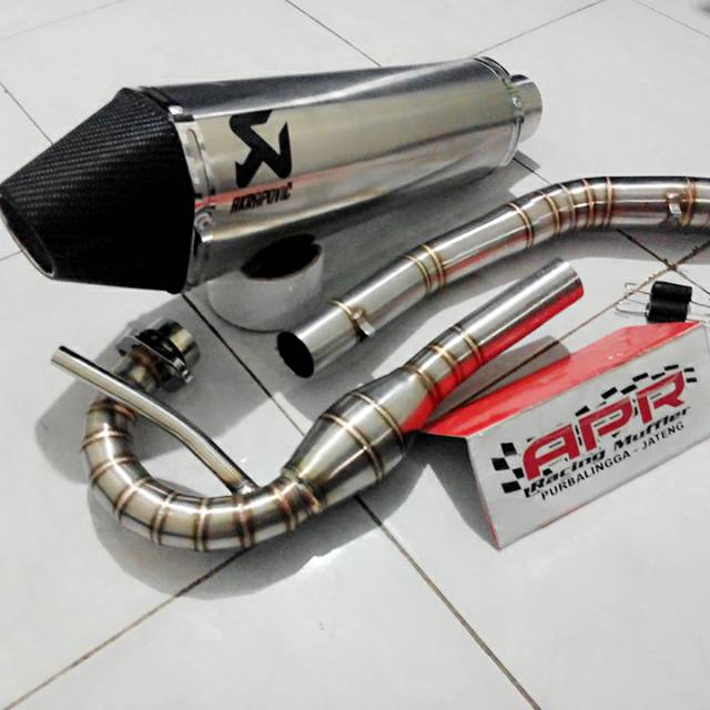 Knalpot racing Akrapovic untuk Honda CRF250 Rally / Knalpot CRF 250 Rally (Fulset PNP)o