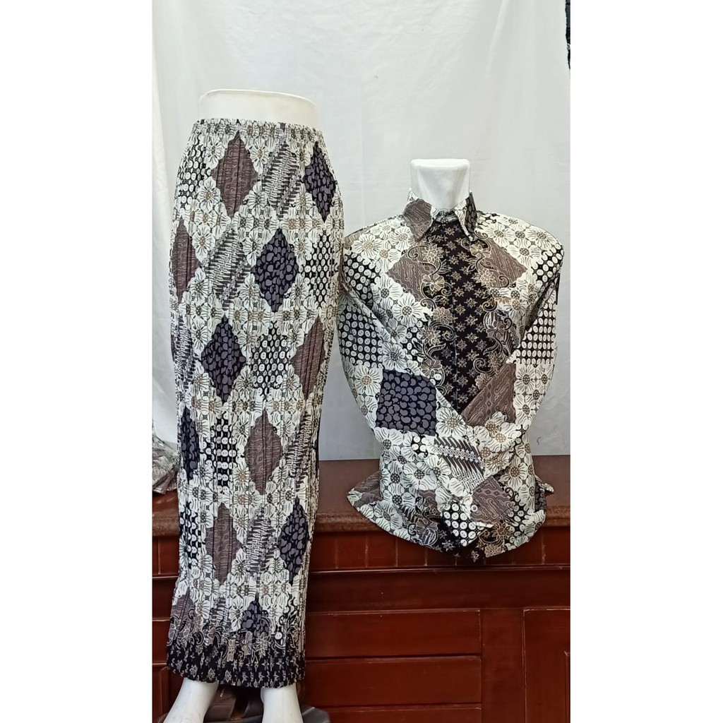 TERBARU SET BATIK COUPLE / SET KEMEJA ROK BATIK COUPLE / SET SARIMBIT BATIKJADI