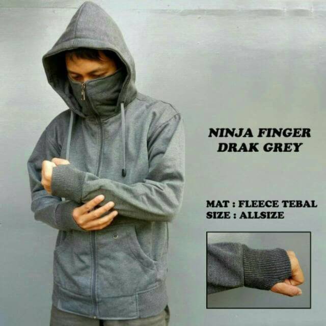 Jaket Ninja  drak Grey