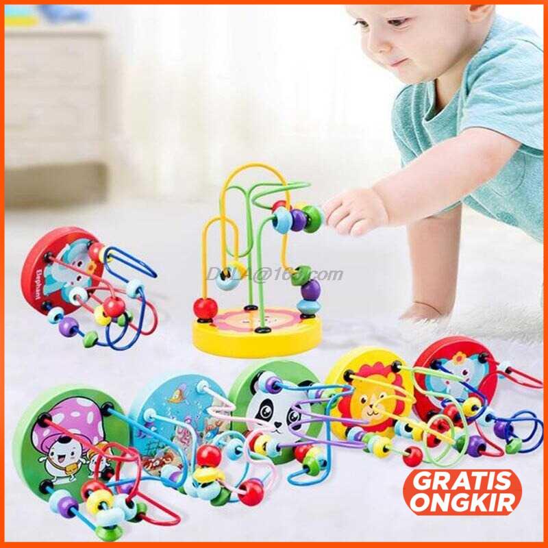 Mainan Anak Maze Roller Coaster Puzzle Children Toy F696