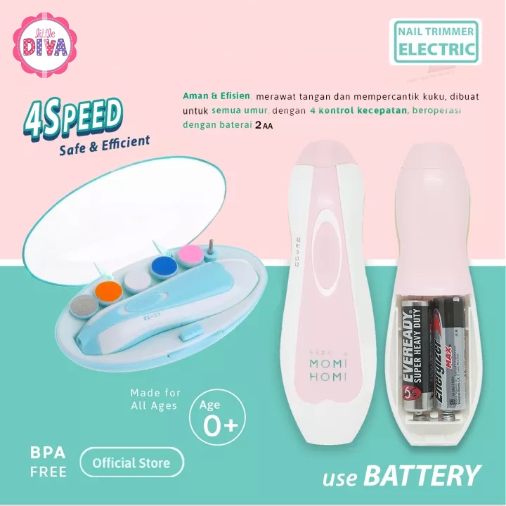 Alat Potong Kuku Bayi Elektrik Baby Nail Trimmer Kikir chn nail art kikir kuku anak