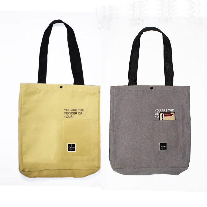 Tote Bag Kuliah Simple - Totebag Kanvas