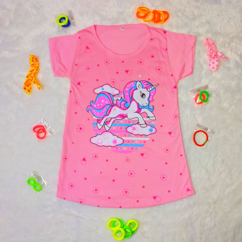 COD / UNICORN / DRESS / BAJU / KAOS KARAKTER ANAK PEREMPUAN / BAHAN KATUN RAYON / MOTIF HIGH QUALITY 1-5 TAHUN