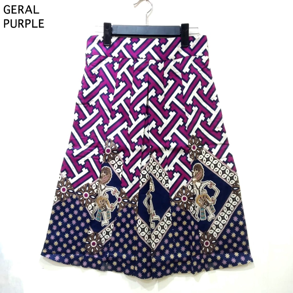 Evercloth Geral Rok Batik Wanita Selutut Bawahan Batik Perempuan Rok Cewek Batik 3/4 7/8 Rok Panjang