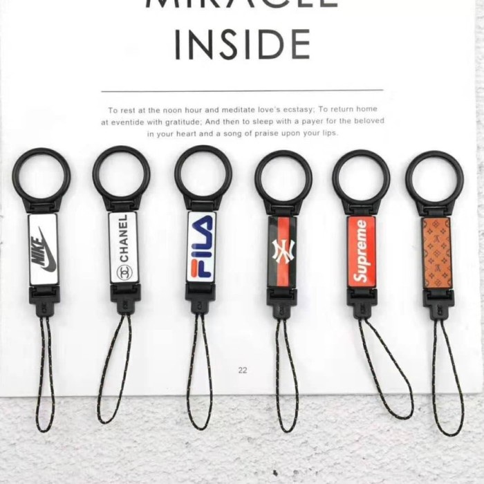 Gantungan HP Handphone Tali Lubang Jari NIKE LV IPHONE SUPREME CHANEL Grosir