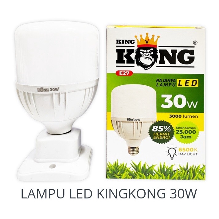 Lampu LED Kingkong 30watt Capsule Sinar Putih  Body Besar By Visero King Kong Bola Bohlam Cool Day Light Hemat Energy Termurah