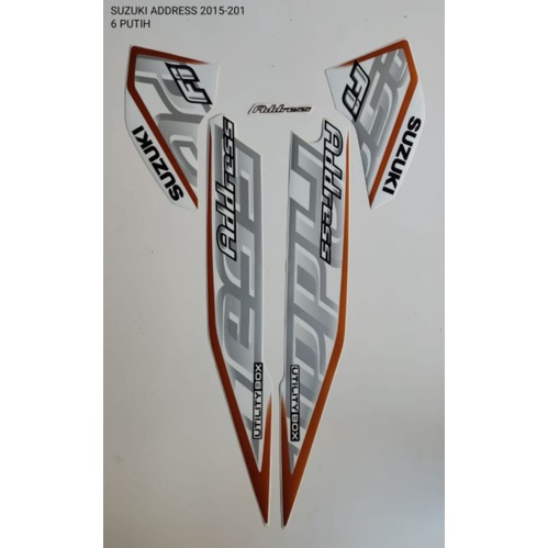 STRIPING SUZUKI ADDRESS 2015-2016 PUTIH