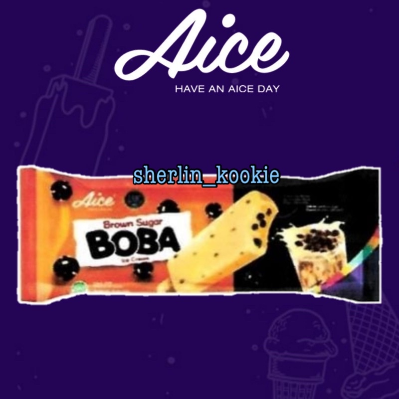Ice Cream Es Krim AICE Brown Sugar Boba Tangerang Murah KHUSUS INSTAN