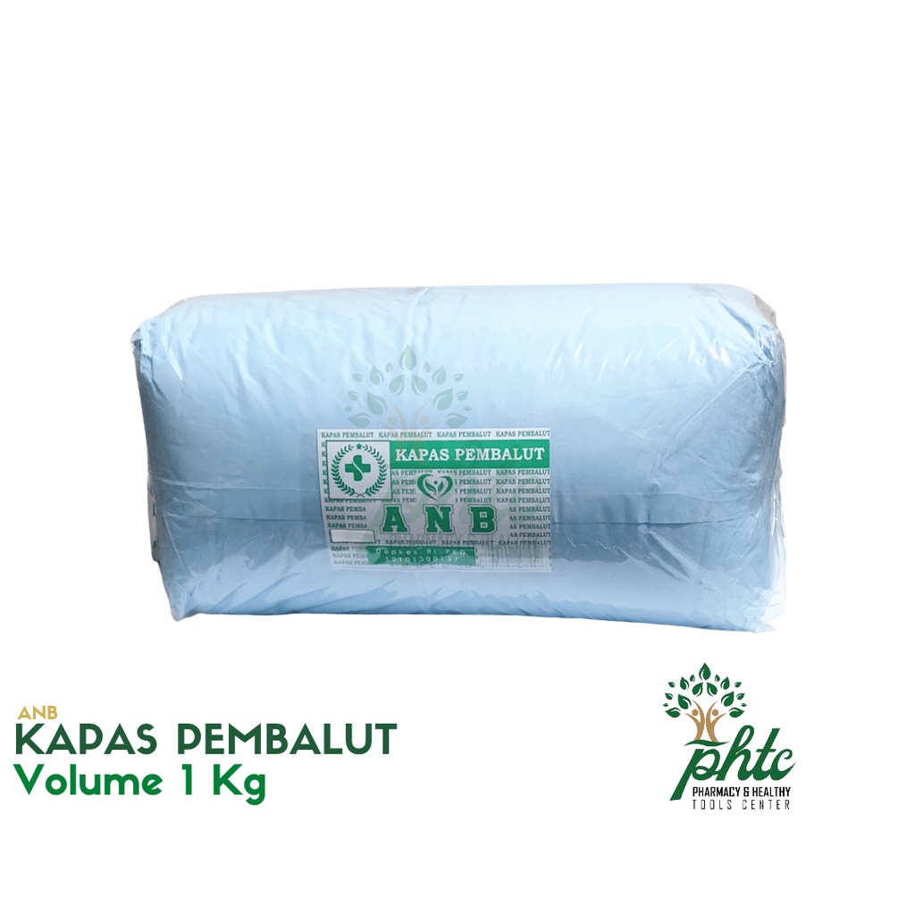 ANB Ekonomis Kapas 1Kg l Kapas Jenazah, Kapas Penyaring Air Serbaguna 1000 gram l Kapas Pembalut ANB 1 Kg