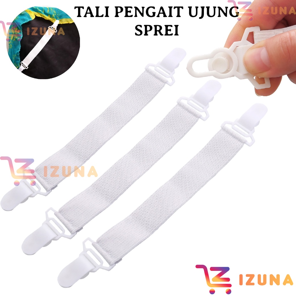 [IZUNA] Karet Jepitan Pengait Ujung Sprai / Pengait Sprei / Tali Pengikat Sudut Sprai