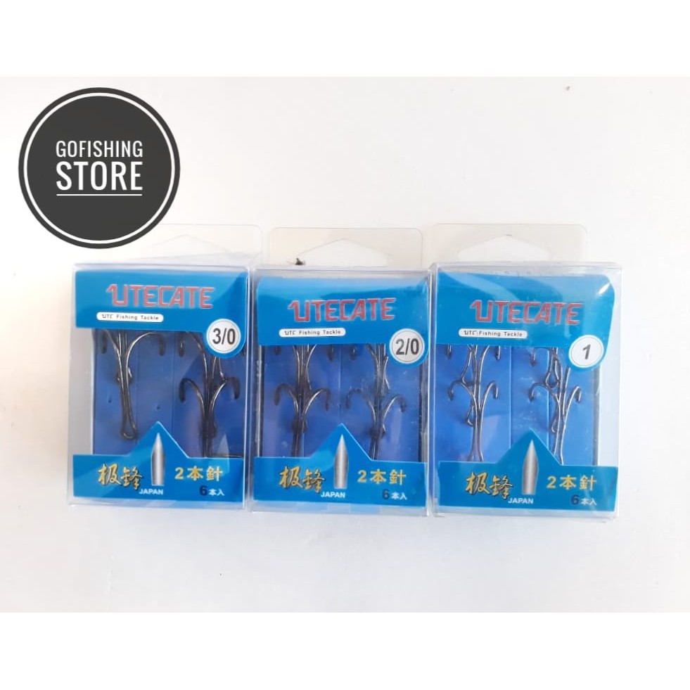 Pancing Double Hook Utecate Hitam