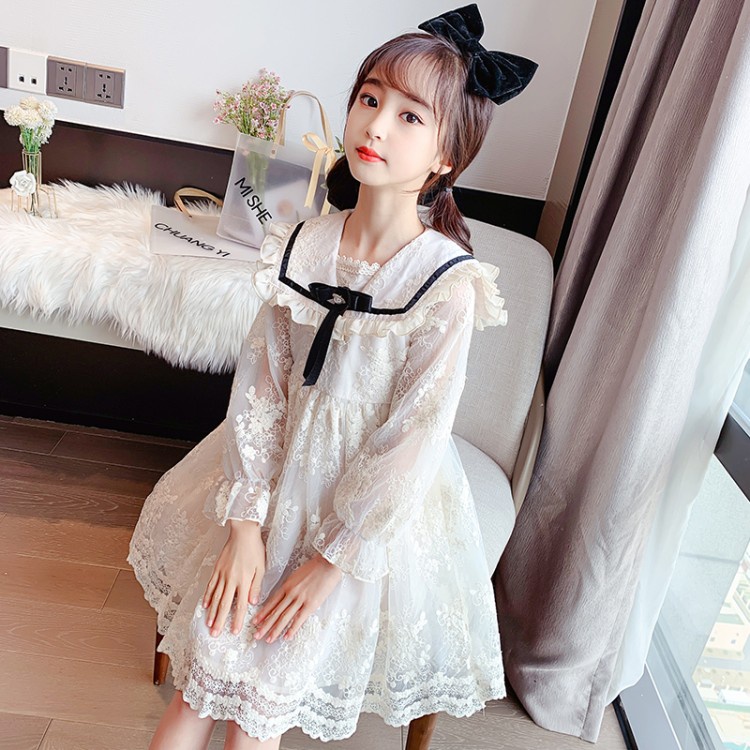 DR81-Dress Pesta Anak Perempuan Premium Lace Floral