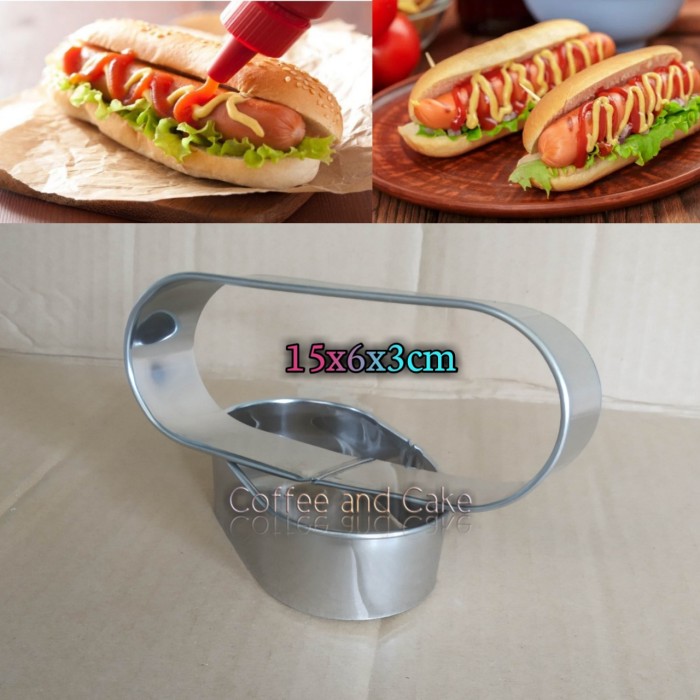 Rgsd4s Cetakan Ring Roti Hotdog / Ring Oval 15X6X3 / Loyang Roti Bakso 1 Pcs D5Smuc