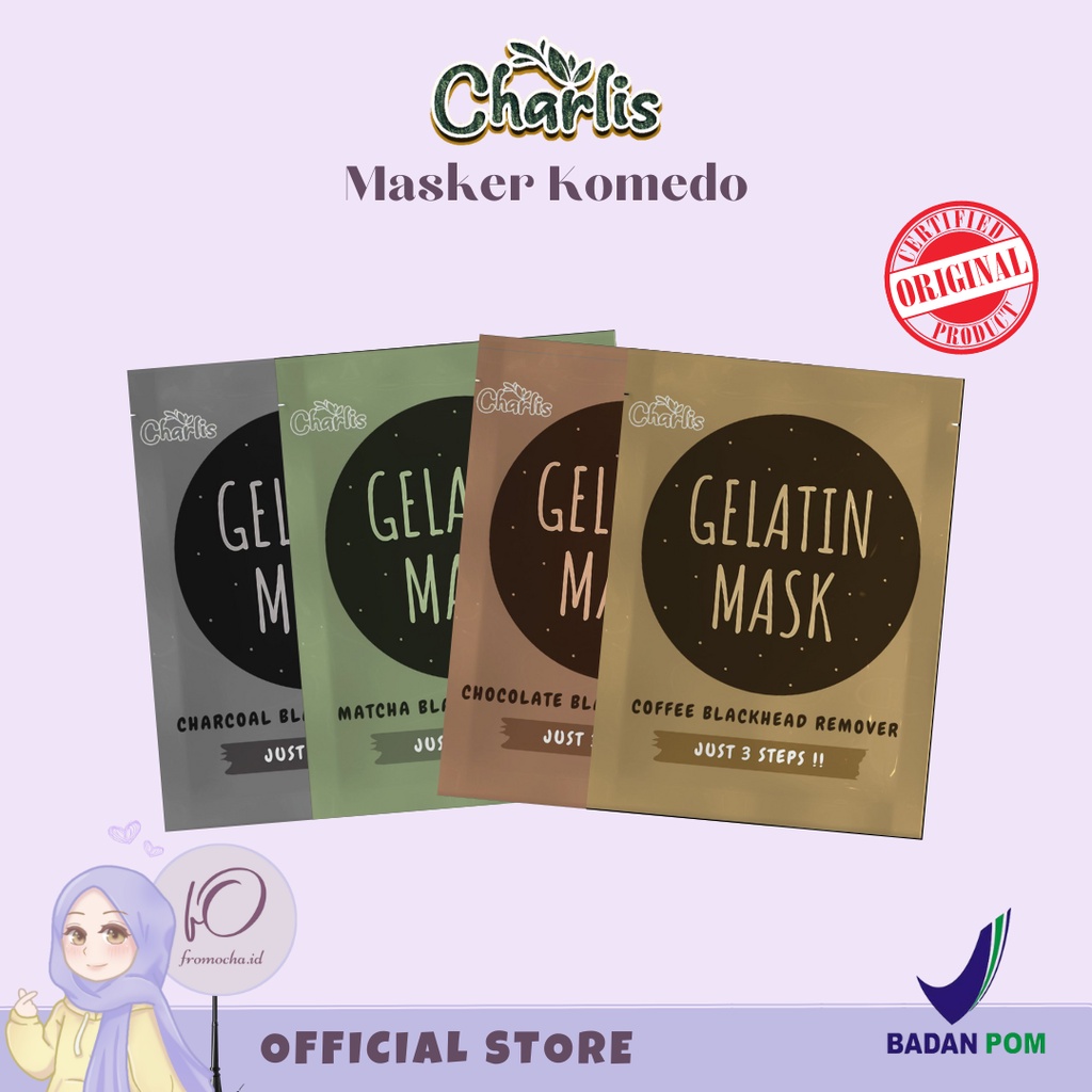 fromocha.id | Charlis Masker Komedo Gelatin BPOM