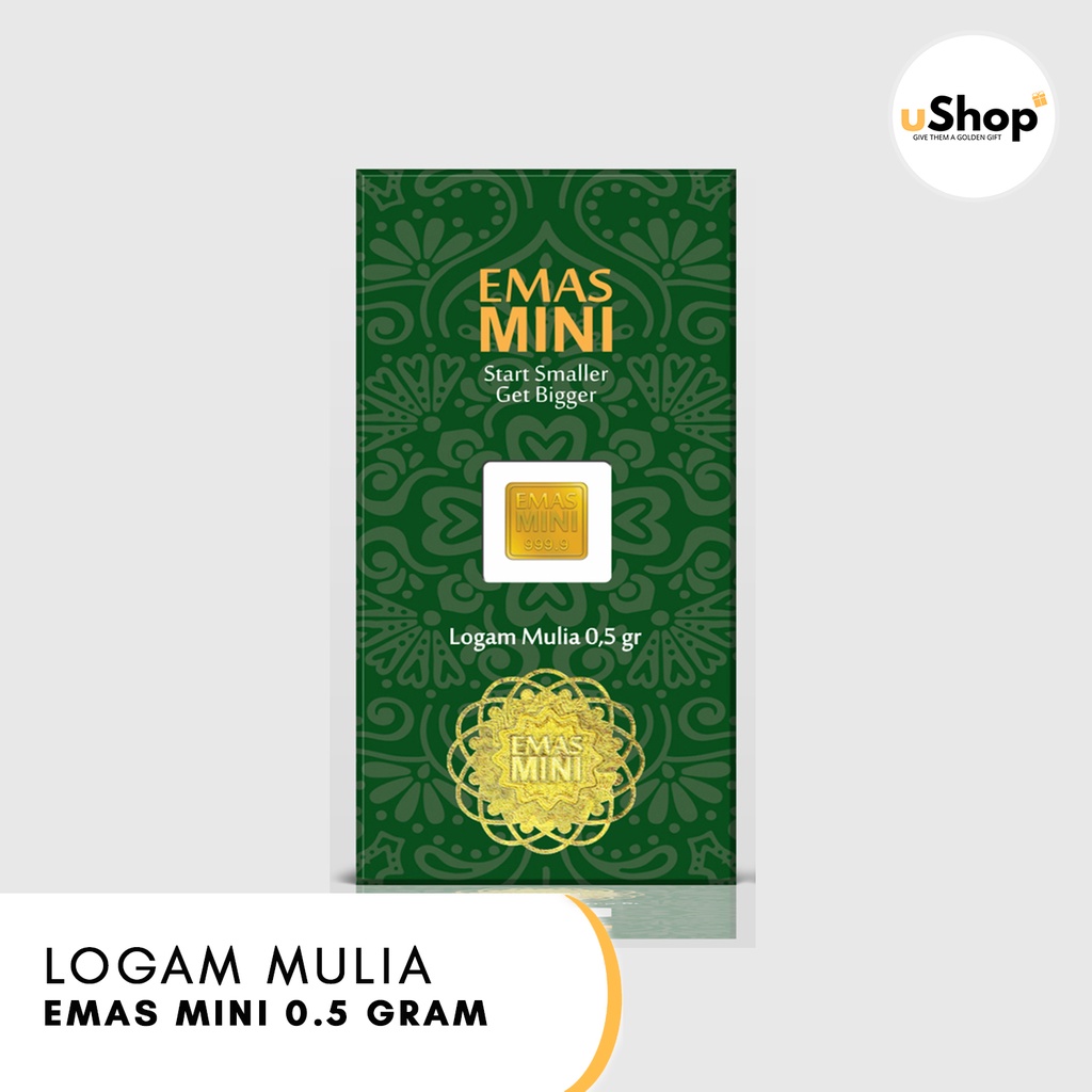 Emas Mini Logam Mulia 0.5 gram MiniGold