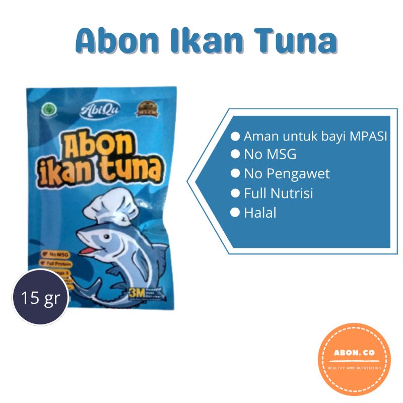 

ABON IKAN TUNA ABIQU BAYI MPASI 15gr SEHAT NON MSG TANPA PENGAWET