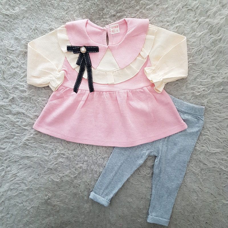 Setelan Bayi Import Ribbon legging set