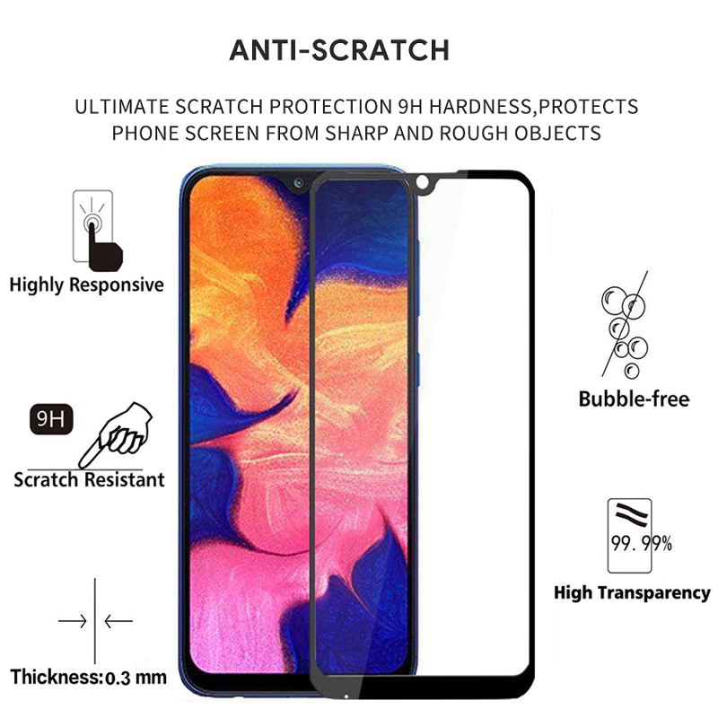 Tempered Glass Full REALME C3  REALME 5 5I C11 C12 C15 REALME 6 / 7 / X2 PRO Narzo 20 / narzo 30A