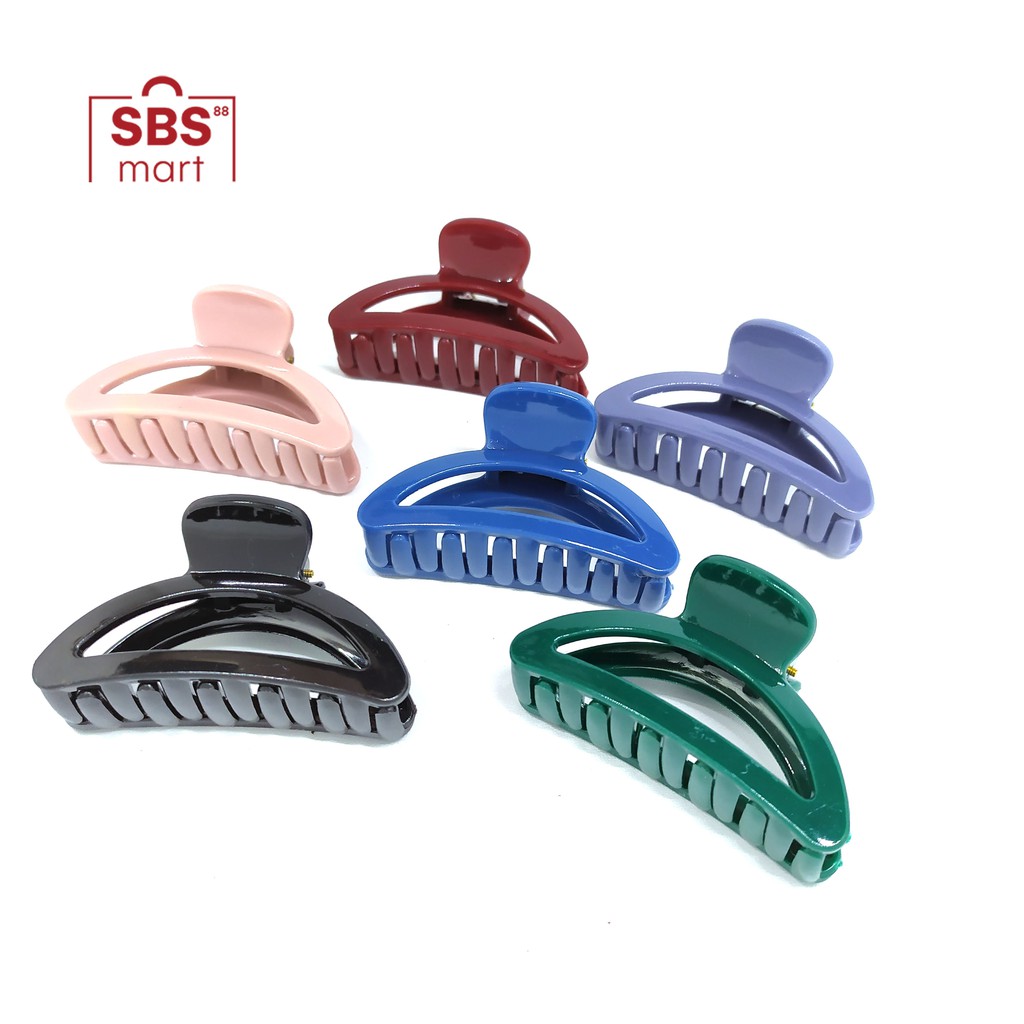 JEDAI GLOSSY KOREA - Jepit Rambut Salon Mini Glossy Pastel - Hollow Hair Claw Clips - LUNA