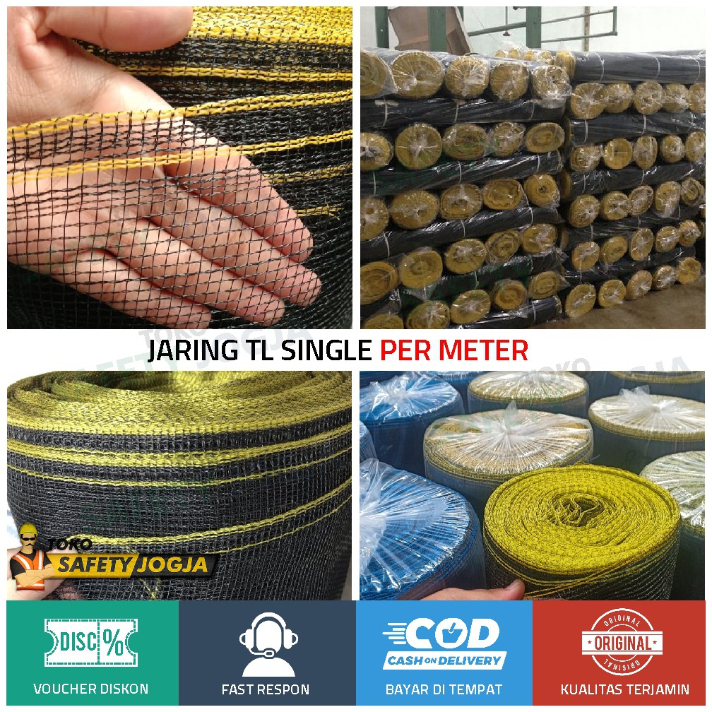 ECERAN JARING WARING IKAN SINGLE DOUBLE BENANG PER METER