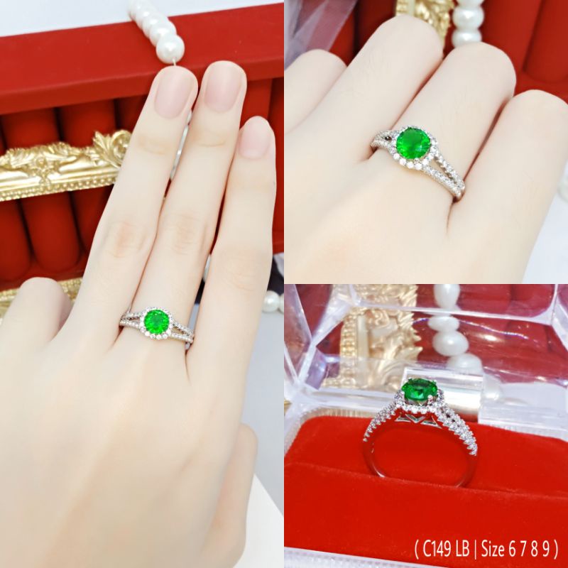 Cincin Xuping Wanita/Cincin Xuping Permata Hijau C149 LB