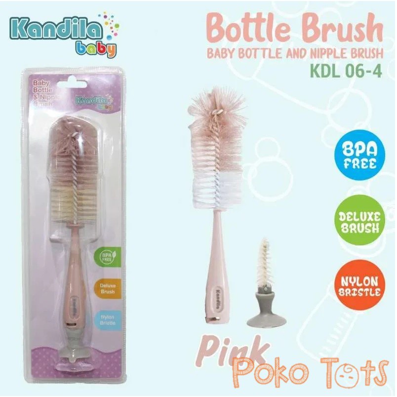 Kandila Baby Bottle &amp; Nipple Brush Sikat Pembersih Botol dan Dot Bayi