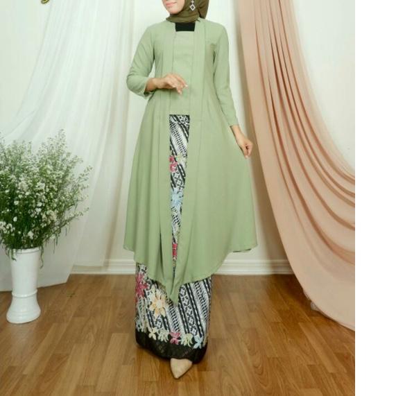 Promo - SET KEBAYA KUTU BARU SANJANI - KEBAYA GAMIS MUSLIM FASHION MODERN ...