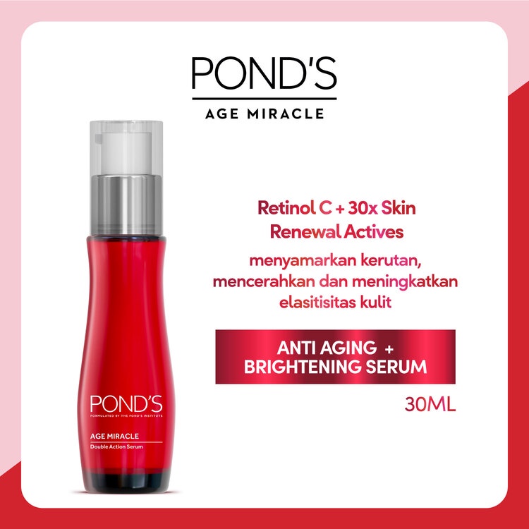 Jual Ponds Age Miracle Serum Wajah Anti Aging +Glowing Serum With