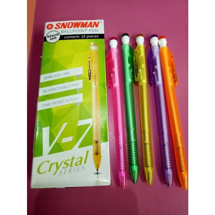 

Mudah Pen Snowman V-7 Crystal Series Terbatas