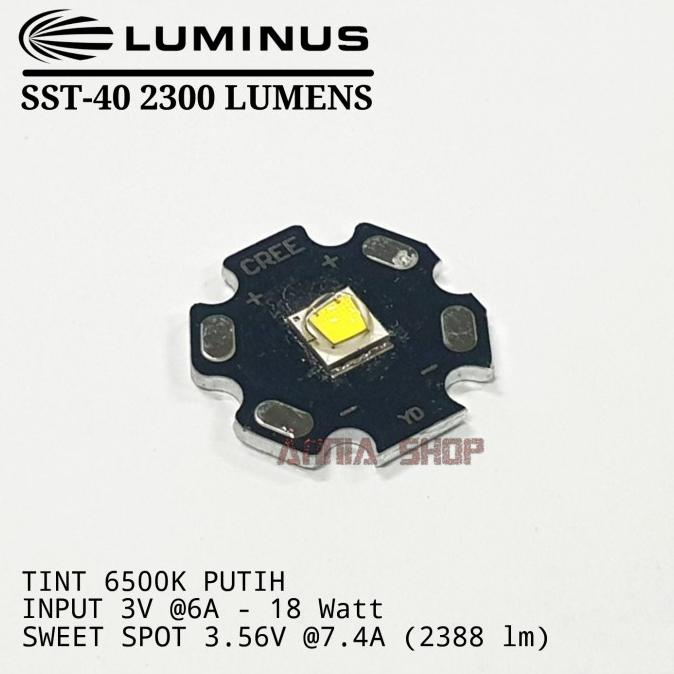 LUMINUS SST40-W SST40 LED EMITTER ALUMUNIUM 20MM PUTIH WHITE