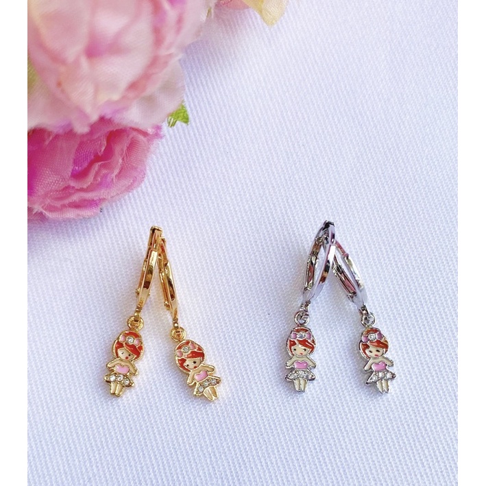 Anting Anak Pink Balerina Kristal