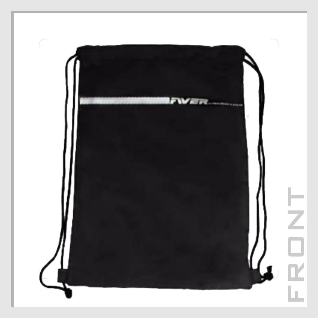 Tas Serut Remaja Polos Hitam Anti Air Casual|Momigi Tas Serut Parasut Taslan Hitam Garis