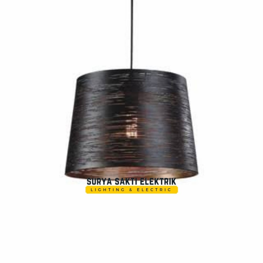 LAMPU GANTUNG MINIMALIS MODERN HITAM PUTIH TUNGGAL HIAS PANTRY TERAS