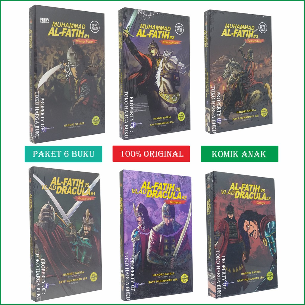 Paket 6 Buku Komik Muhammad Al-Fatih 1 2 3 dan Vlad Dracula 1 2 3 - SLB