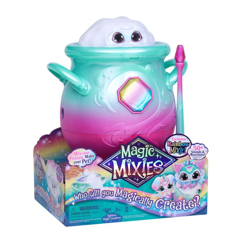 Magic Mixies Magical Misting Cauldron with Interactive 8 inch Pink Plush Toy