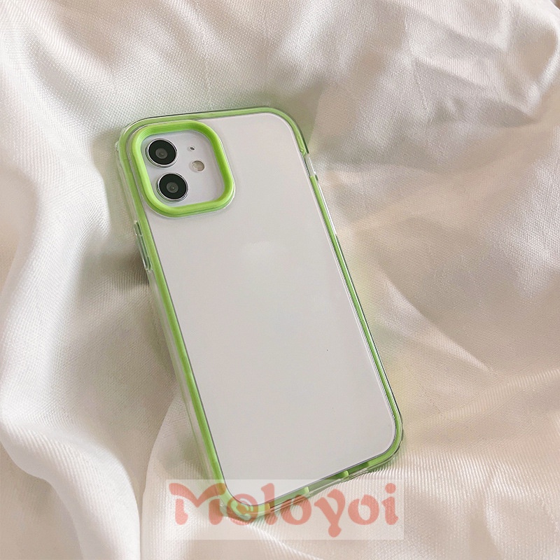 Soft Case TPU Transparan 3 in 1 Warna-Warni Untuk 11 XR 7 8 Plus XS X 12 11 13 Pro Max SE 2020