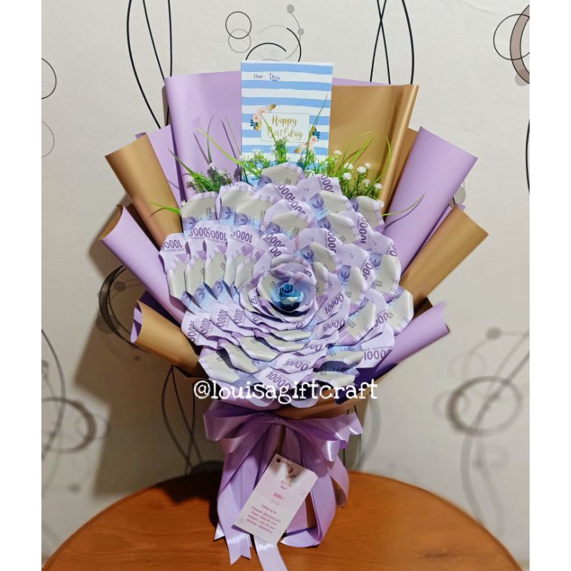 Buket bunga dari uang/buket bunga uang/buket uang/buket wisuda/buket valentine