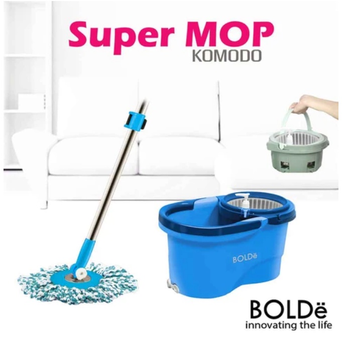 Alat Pel Lantai Super Mop BOLDe Komodo - Saringan Bisa Dilepas