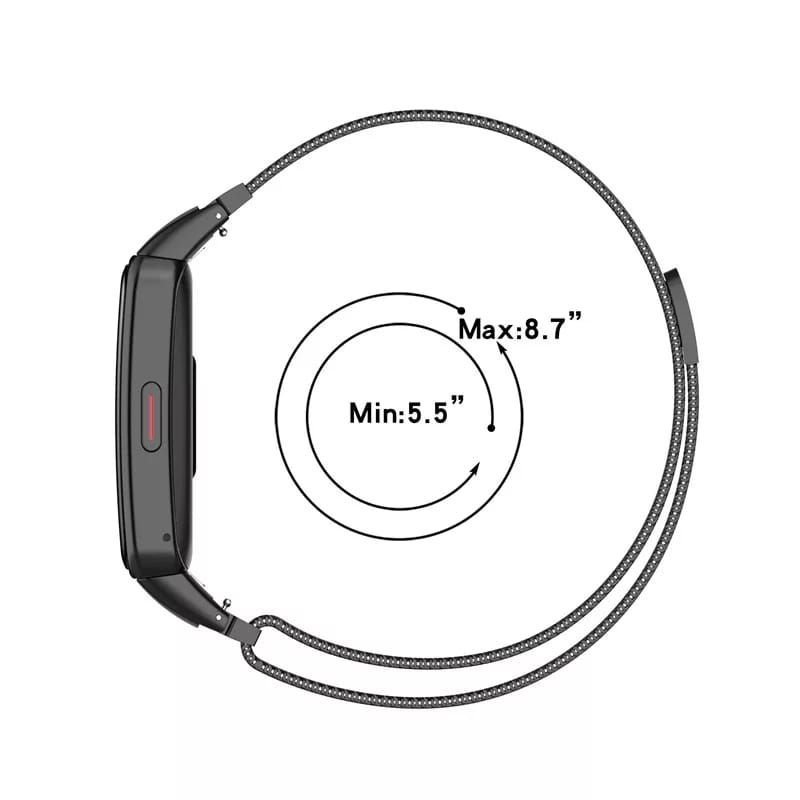 Saiia Store Metalic Strap Huaweii Band 6 Tali jam Metalic pengganti untuk Band6 Honorr dan huaweii