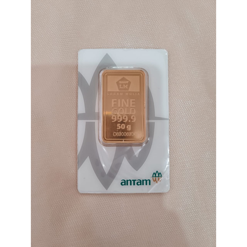 50 GRAM LM LOGAM MULIA EMAS ANTAM REINVENTED PRESS TERBARU CERTIEYE ORIGINAL ASLI BARCODE