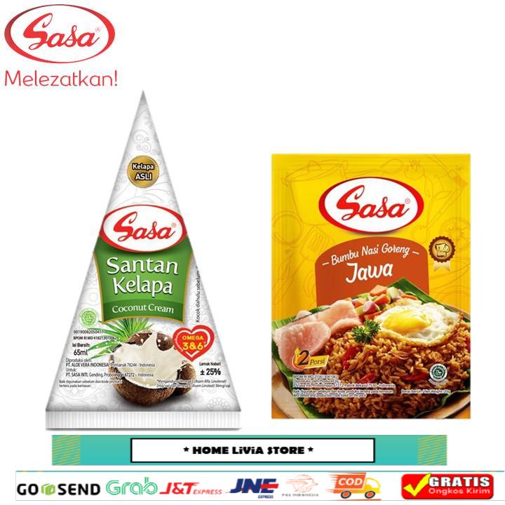 

Sasa Santan Cair 65 ml + Sasa Bumbu Nasi Goreng Jawa 20gr