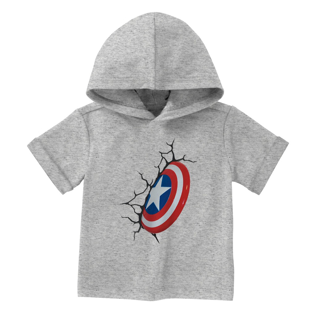 Kaos Anak Hoodie  Avenger Captain America  usia 2-8tahun