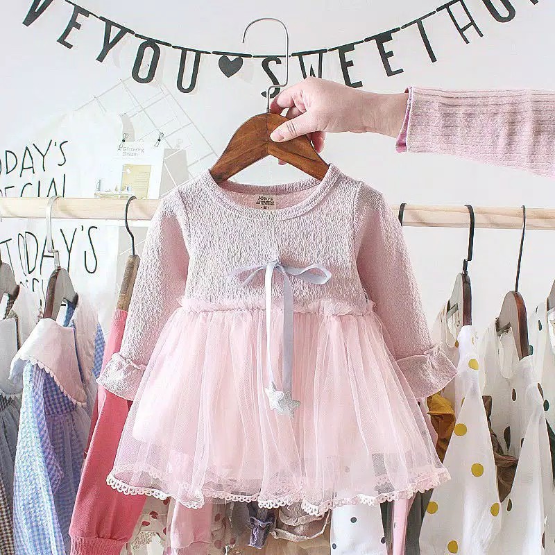 gos  CC4 DRESS IMPORT SKY MOON JD052 EBV Baju Dress Anak Perempuan Import