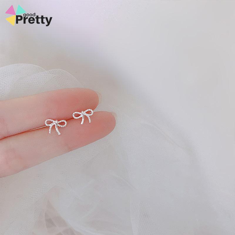 S925 Silver Stud Earrings untuk Siswa Perempuan Anting Desain Kecil Serbaguna Sederhana - PD