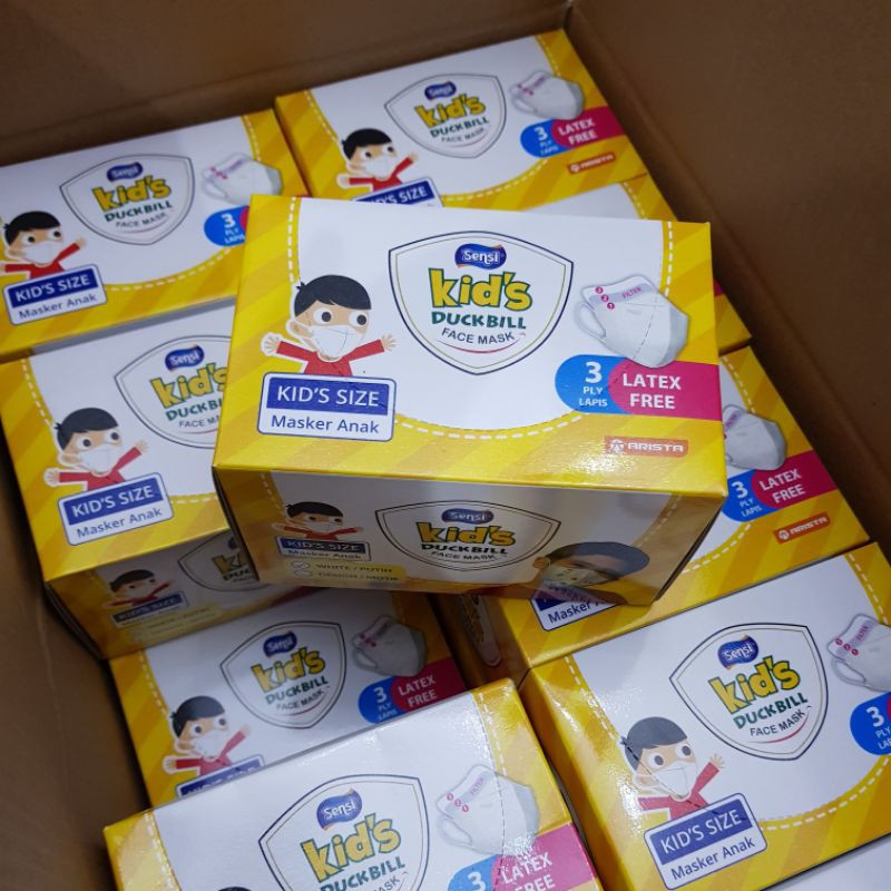 Masker Sensi Duckbill Kids Masker Anak 3 PLY isi 40 pcs